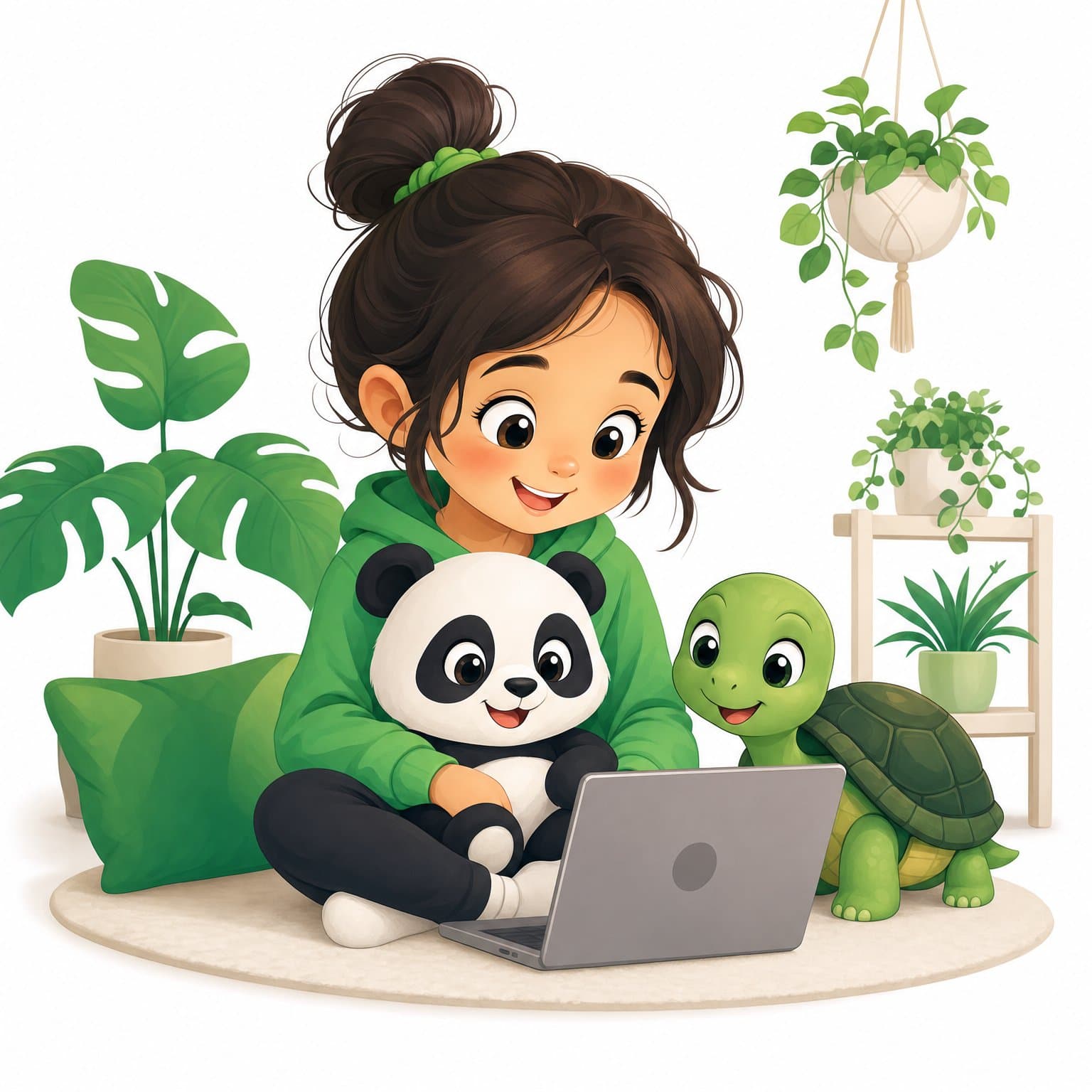 Virtual pet companion for typing